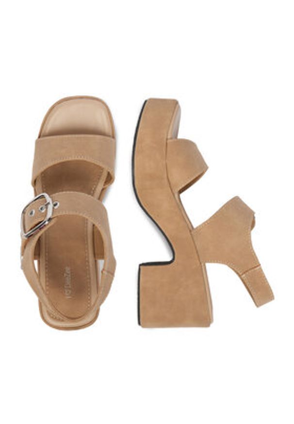 DeeZee Sandały CEO-LB-G9349-A Beżowy. Kolor: beżowy. Materiał: materiał