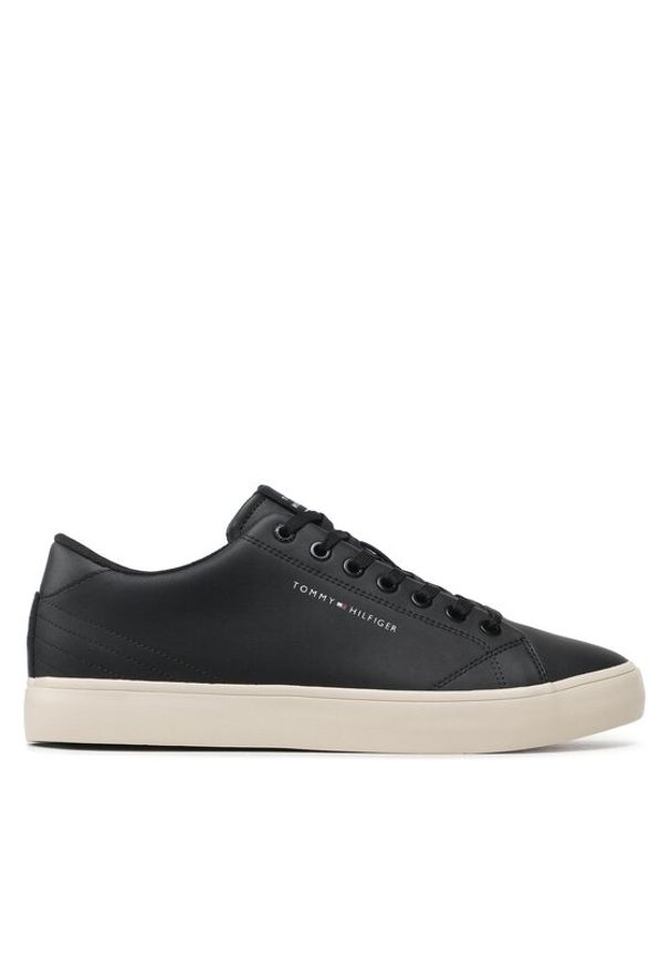 TOMMY HILFIGER - Tommy Hilfiger Sneakersy Th Hi Vulc Core Low Lth FM0FM04687 Czarny. Kolor: czarny. Materiał: skóra