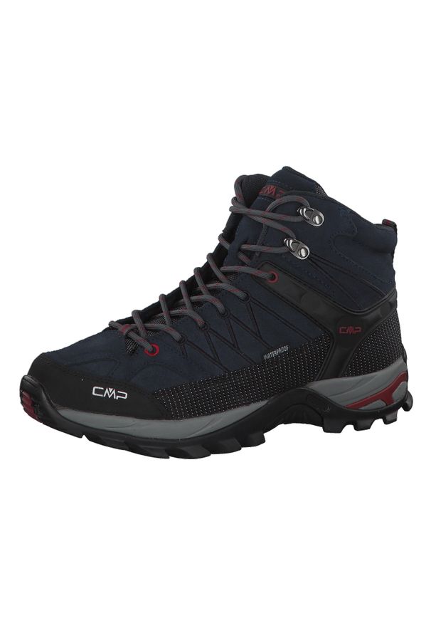 Buty trekkingowe męskie, CMP Rigel Mid. Kolor: czarny. Materiał: syntetyk, tkanina, materiał, skóra. Sport: turystyka piesza