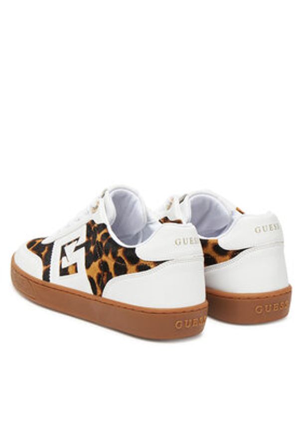 Guess Sneakersy FLTNC2 PEL12 Biały. Kolor: biały. Materiał: skóra