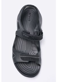 Crocs - Sandały. Nosek buta: okrągły. Zapięcie: rzepy. Kolor: czarny. Materiał: syntetyk, materiał #2