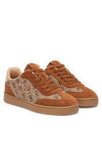 Guess Sneakersy FLTJAC LEA12 Brązowy. Kolor: brązowy. Materiał: zamsz, skóra #6
