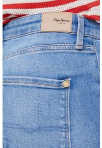 Pepe Jeans jeansy DION FLARE damskie high waist. Stan: podwyższony. Kolor: niebieski