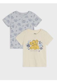 Sinsay - Koszulki 2 pack Disney - kremowy. Kolor: kremowy. Długość rękawa: krótki rękaw. Długość: krótkie. Wzór: motyw z bajki #1