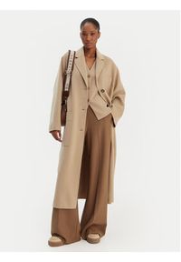 Weekend Max Mara Płaszcz wełniany Galosce 2615011021 Beżowy Relaxed Fit. Kolor: beżowy. Materiał: wełna #3