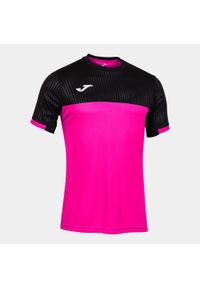 Koszulka do tenisa z krótkim rekawem męska Joma SHORT SLEEVE T- SHIRT. Kolor: wielokolorowy, różowy, czarny. Długość: krótkie. Sport: tenis