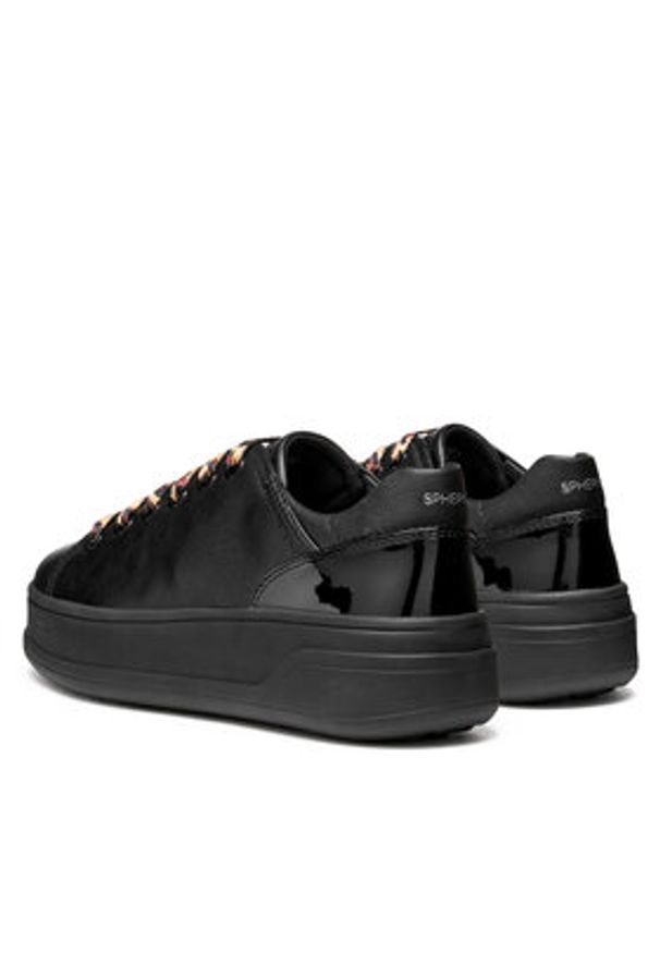 Geox Sneakersy D Spherica Ecub-2 D56WVD 05402 C9999 Czarny. Kolor: czarny. Materiał: skóra