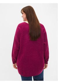 Zizzi Sweter CA61187B Różowy Relaxed Fit. Kolor: różowy. Materiał: syntetyk #7