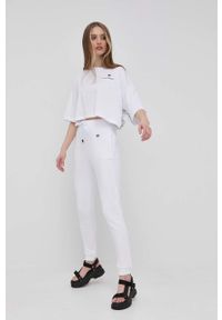 Chiara Ferragni t-shirt bawełniany kolor biały. Kolor: biały. Materiał: bawełna. Długość rękawa: krótki rękaw. Długość: krótkie #2