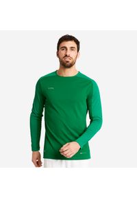 KIPSTA - Koszulka piłkarska z długim rękawem Kipsta Viralto Club. Kolor: zielony. Materiał: materiał. Długość rękawa: długi rękaw. Długość: długie. Sport: piłka nożna