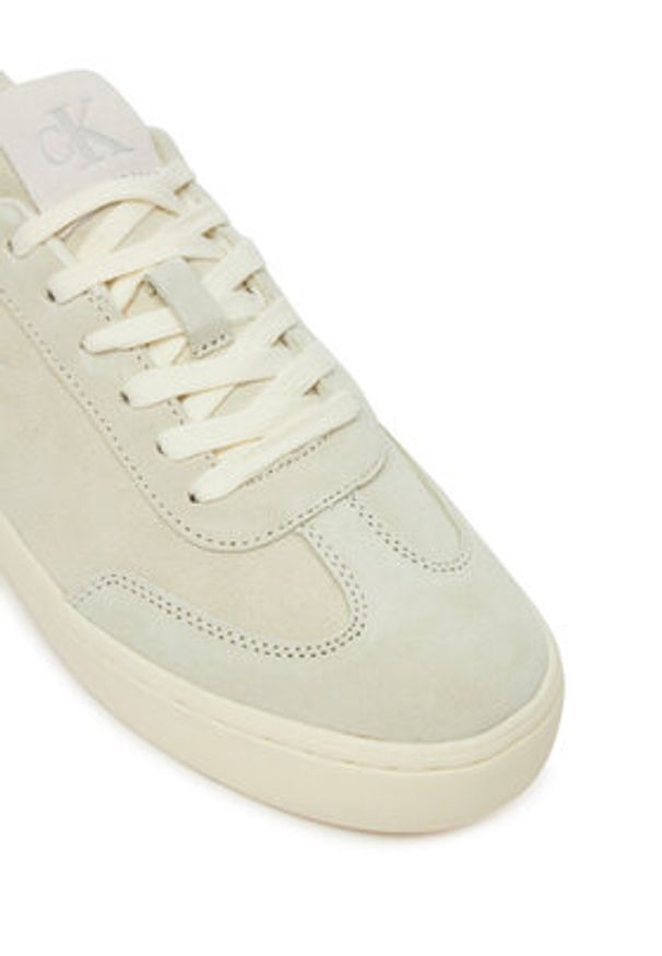 Calvin Klein Jeans Sneakersy Classic Cupsole Mix In YW0YW01767 Beżowy. Kolor: beżowy. Materiał: skóra