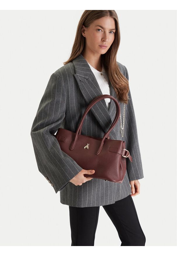 Patrizia Pepe Torebka 8B0305/L162 Brązowy. Kolor: brązowy. Materiał: skórzane