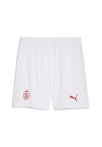 Puma - Męskie szorty Stade de Reims 25/26 PUMA White Red. Kolor: czerwony, biały, wielokolorowy. Materiał: tkanina. Sport: fitness, piłka nożna
