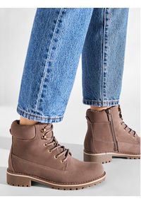 Jenny Fairy Trapery WS722-28G Brązowy. Kolor: brązowy. Materiał: skóra #8