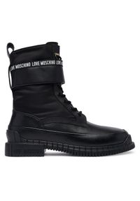 Love Moschino - LOVE MOSCHINO Trzewiki JA24053G1PIN100A Czarny. Kolor: czarny. Materiał: skóra #1