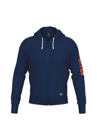 ERREA - Sweat dziecięca bluza z kapturem zapinana na zamek Errea Essential. Typ kołnierza: kaptur. Kolor: niebieski #1