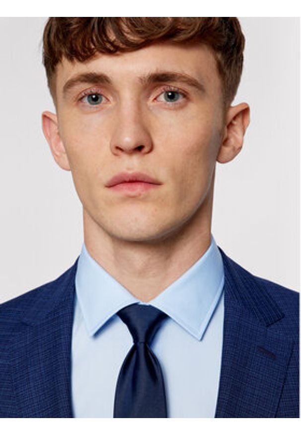 BOSS - Boss Koszula Jesse 50451092 Błękitny Slim Fit. Kolor: niebieski. Materiał: bawełna