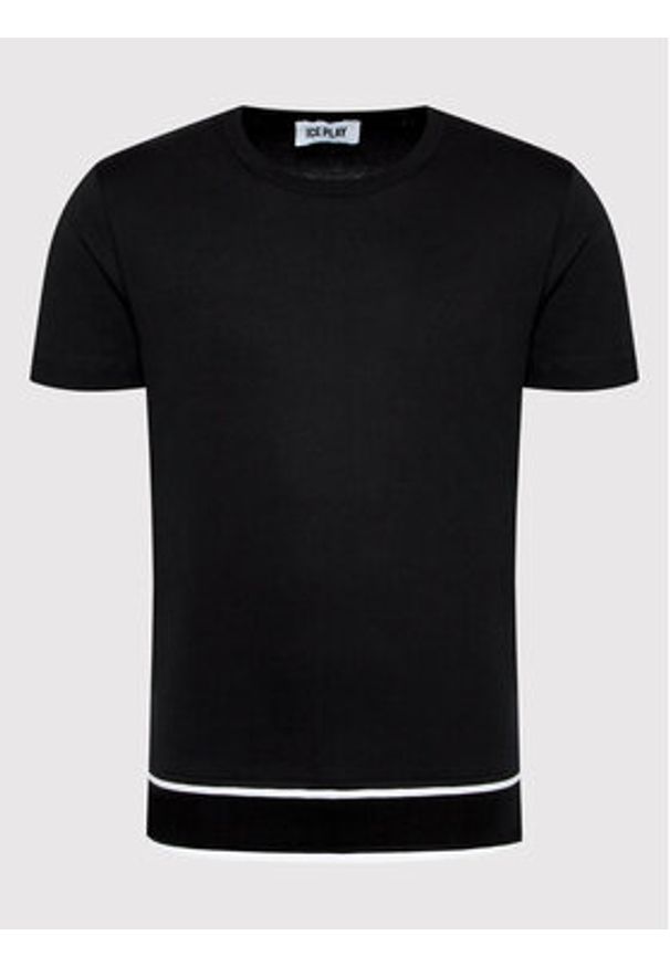 Ice Play T-Shirt 22I U1M0 F018 P400 9000 Czarny Regular Fit. Kolor: czarny. Materiał: bawełna