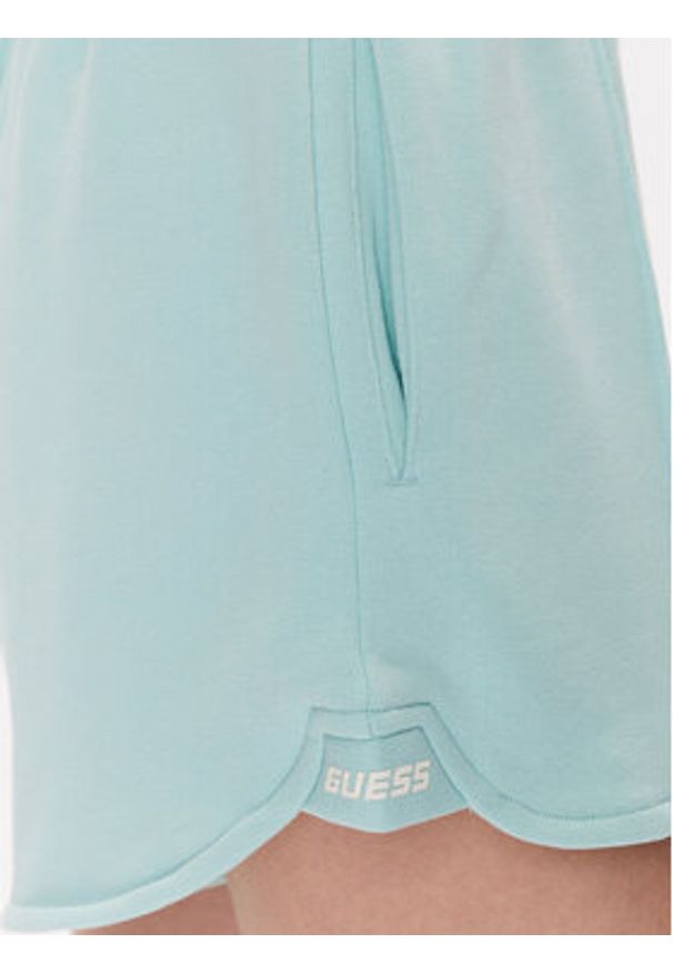 Guess Szorty sportowe Dalya V3GD07 KAIJ1 Niebieski Loose Fit. Kolor: niebieski. Materiał: bawełna