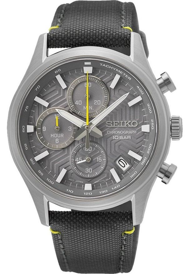 Zegarek Seiko Zegarek męski Seiko SSB423P1 szary. Kolor: szary