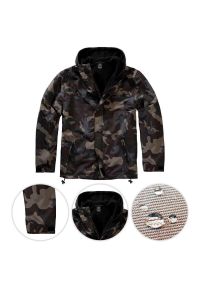 Kurtka turystyczna męska Brandit Frontzip Windbreaker Dark Camo. Kolor: czarny, zielony, brązowy, wielokolorowy