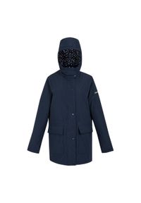 Kurtka przeciwdeszczowa z kapturem damska Regatta Mireya. Typ kołnierza: kaptur. Kolor: niebieski. Sport: turystyka piesza #1