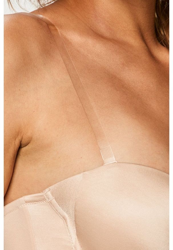 Spanx - Body modelujące Strapless Cupped. Kolor: beżowy
