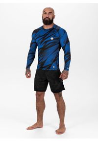 PITBULL - Longsleeve męski Pitbull Rashguard Dot Camo II. Kolor: niebieski. Długość rękawa: długi rękaw