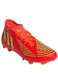 Adidas - Buty adidas Predator Edge.2 Fg M GW1009 czerwone pomarańcze i czerwienie. Kolor: czerwony. Materiał: syntetyk. Szerokość cholewki: normalna