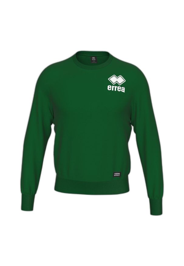 ERREA - Bluza haftowany okrągły dekolt Errea Essential 28. Kolor: zielony. Wzór: haft. Sport: fitness