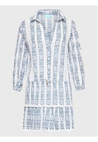 Melissa Odabash Sukienka codzienna Sophia Biały Regular Fit. Okazja: na co dzień. Kolor: biały. Materiał: bawełna. Typ sukienki: proste. Styl: casual #7