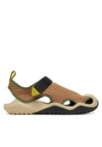 Sandały Crocs. Kolor: brązowy. Materiał: mesh #1