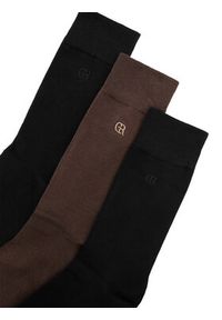 Gino Rossi Zestaw 3 par wysokich skarpet męskich CEO_AS_GR_01_W_AW25 (3-pack). Czarny. Kolor: czarny. Materiał: materiał, bawełna
