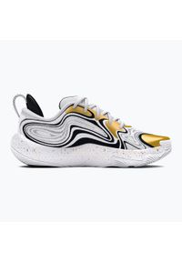 Buty koszykarskie Under Armour Spawn 6. Kolor: biały, wielokolorowy, żółty. Sport: koszykówka
