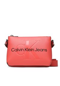 Calvin Klein Jeans Torebka Sculpted Camera Pouch2I Mono K60K610681 Koralowy. Kolor: pomarańczowy. Materiał: skórzane #1