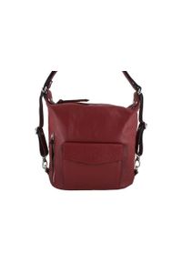 Barberinis - Torebka plecak skórzany 2w1 BARBERINI'S 562-13 czerwony. Kolor: czerwony. Materiał: skórzane #1