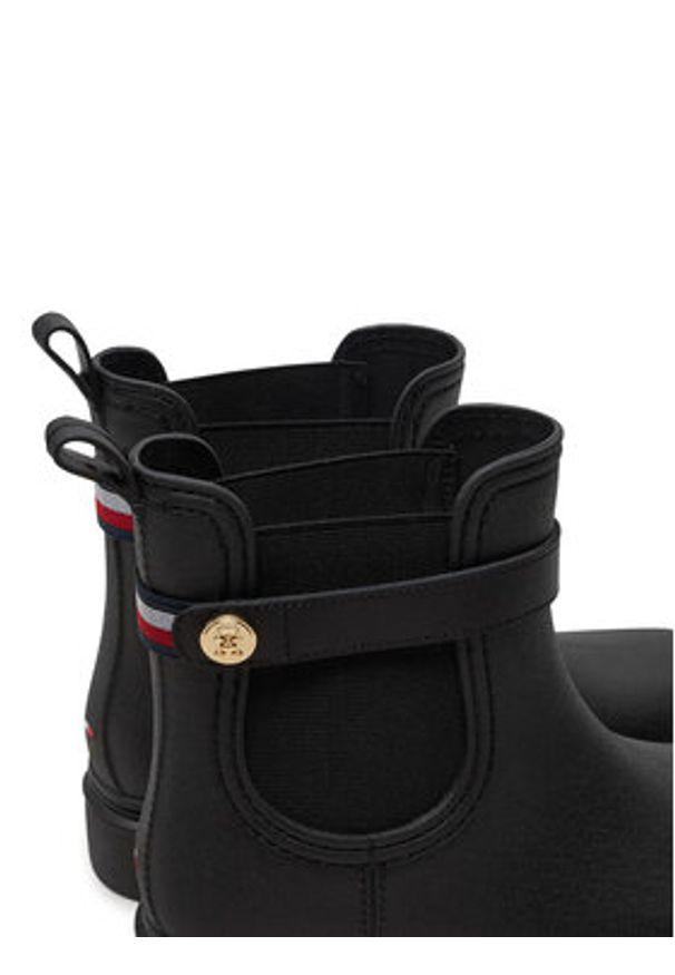 TOMMY HILFIGER - Tommy Hilfiger Kalosze Th Stud Rubberised Rainboot FW0FW08168 Czarny. Kolor: czarny