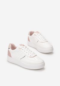 Renee - Biało-Różowe Sneakersy Thessaros. Kolor: biały #3
