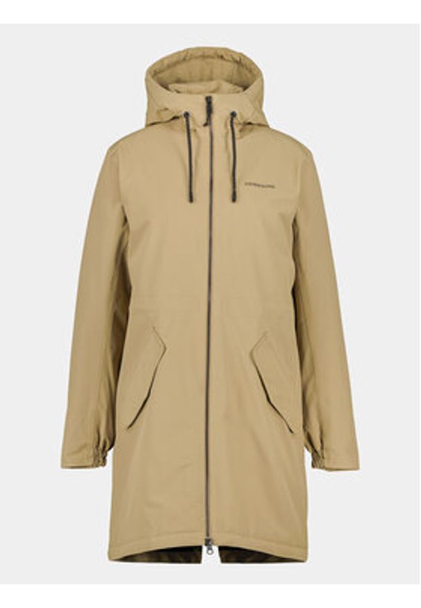 Didriksons Parka Marta-Lisa Wns Prk 2 504823 Beżowy Regular Fit. Kolor: beżowy. Materiał: syntetyk