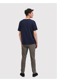 Selected Homme T-Shirt Bene 16085656 Granatowy Regular Fit. Kolor: niebieski. Materiał: bawełna #3
