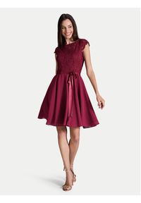 Swing Sukienka koktajlowa 77760510 Bordowy Regular Fit. Kolor: czerwony. Materiał: syntetyk. Styl: wizytowy #3