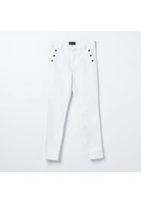 Mohito - Białe spodnie skinny - Biały. Kolor: biały