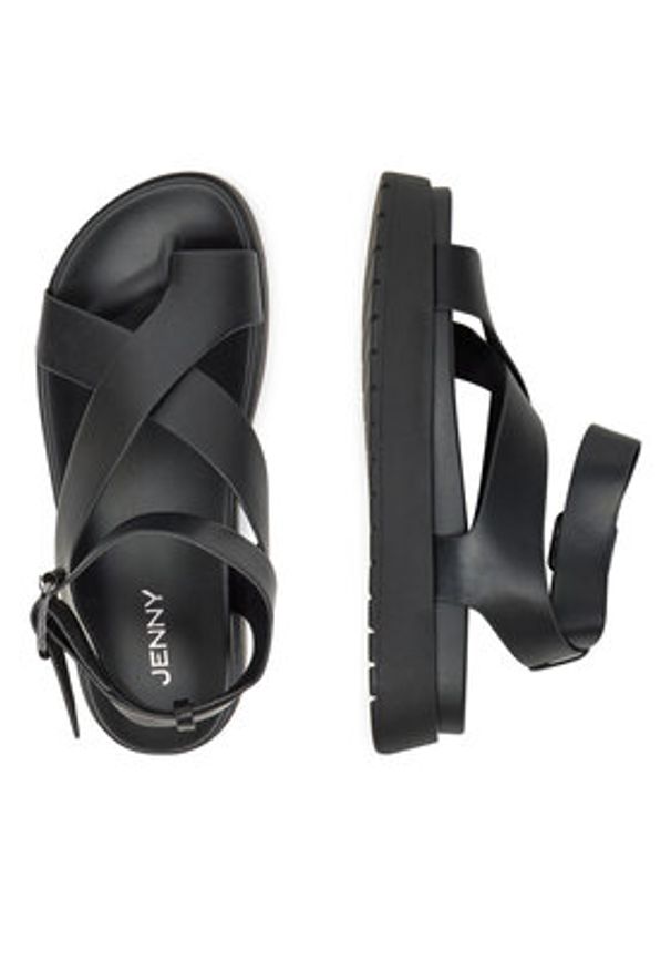 Jenny - JENNY Sandały HY69916-4 Czarny. Kolor: czarny. Materiał: syntetyk, materiał