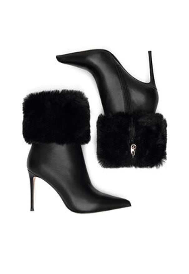 Eva Minge Botki HALAH-SL9596-202 Czarny. Kolor: czarny. Materiał: skóra