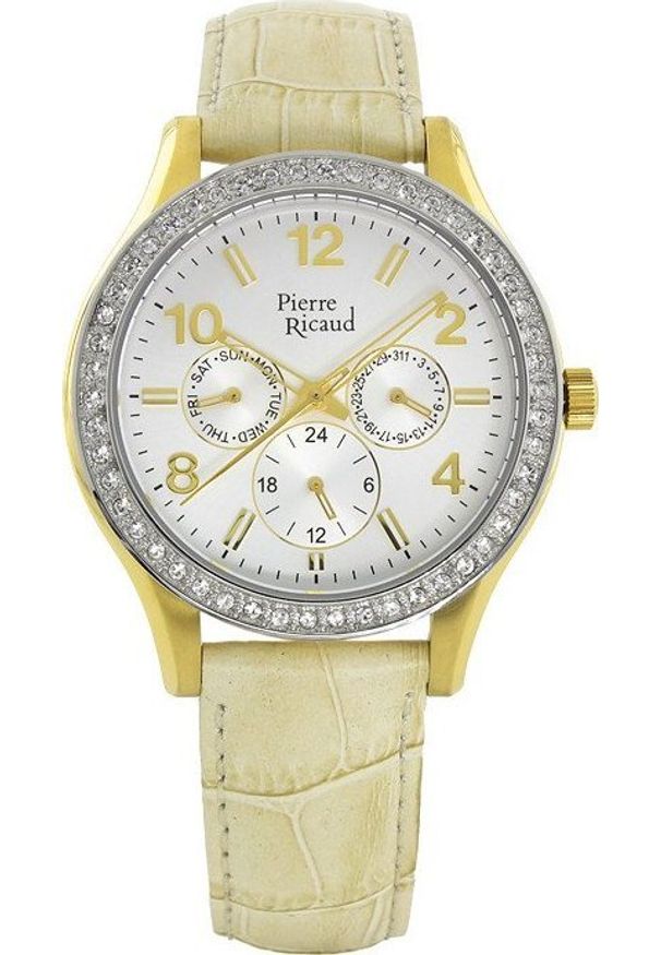 Zegarek Pierre Ricaud Zegarek damski Pierre Ricaud P21069.2V53QFZ beżowy. Kolor: beżowy