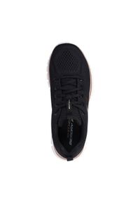 skechers - Damskie GRACEFUL GET CONNECTED Sneakersy Czarny / różowe złoto. Kolor: wielokolorowy, różowy, czarny. Materiał: materiał, poliester. Szerokość cholewki: normalna