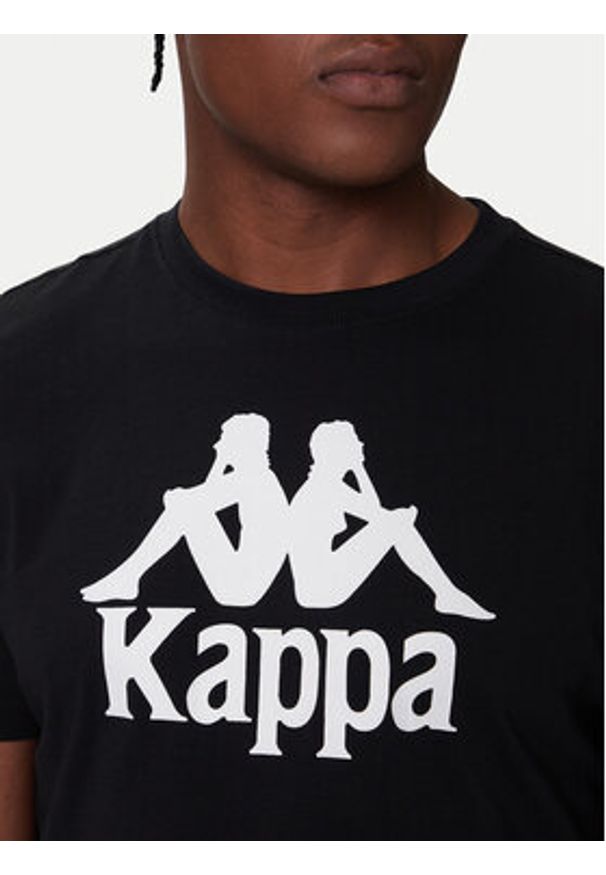 Kappa T-Shirt Authentic 361N6QW Czarny Regular Fit. Kolor: czarny. Materiał: bawełna
