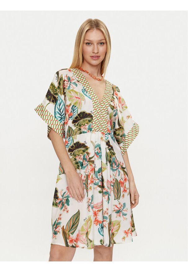 Liu Jo Sukienka codzienna VA4123 TS806 Kolorowy Reglan Fit. Okazja: na co dzień. Materiał: wiskoza. Wzór: kolorowy. Typ sukienki: proste. Styl: casual