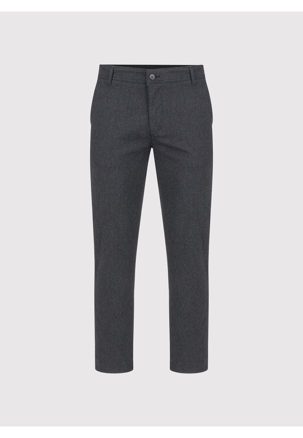 Pako Lorente - PAKO LORENTE – Grafitowe spodnie męskie chino. Okazja: na co dzień. Kolor: szary. Materiał: bawełna, poliester, elastan. Sezon: zima, jesień. Styl: casual