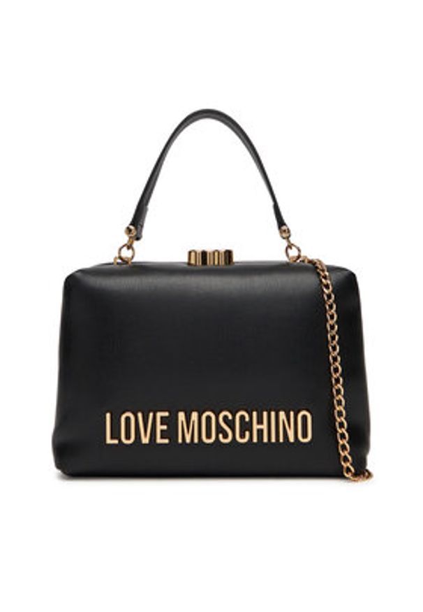 Love Moschino - LOVE MOSCHINO Torebka JC4096PP1NLM0000 Czarny. Kolor: czarny. Materiał: skórzane